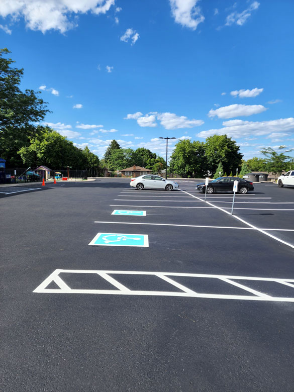 Professional line striping services in Hamilton, Ontario